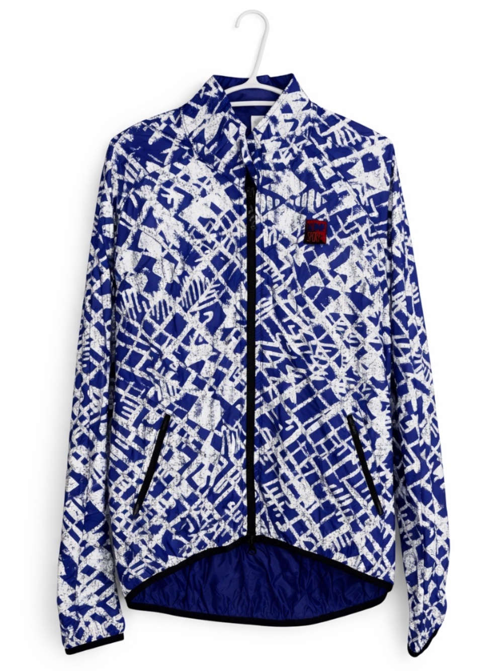 Vintage InSport High-Visibility Blue Reflective Running Jacket – Size Medium EUC